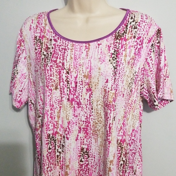 JM collection women's multi color blouse - Picture 3 of 8
